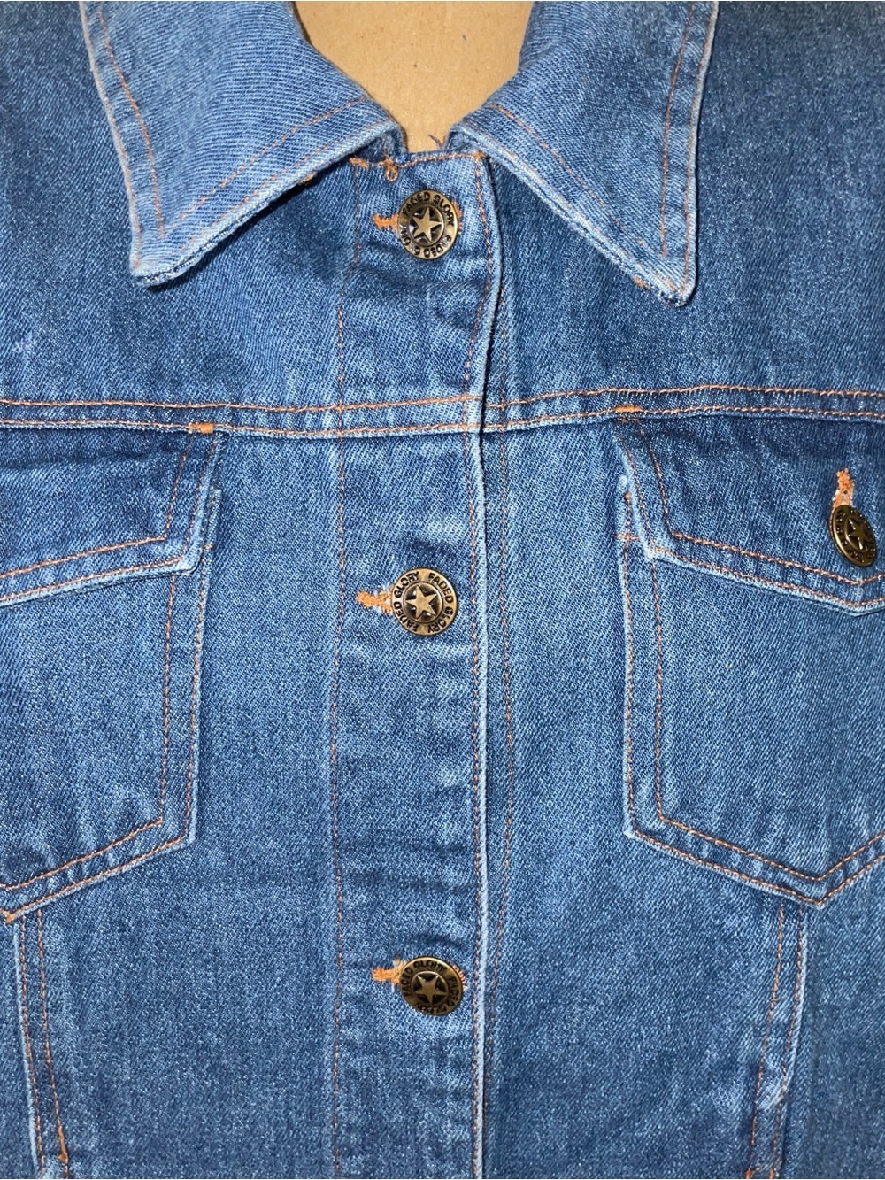 Denim Jacket with Knit Fair Isle Sleeves -western-classic - Picture 2 of 6